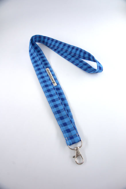 Lanyard -Vichy Azul royal