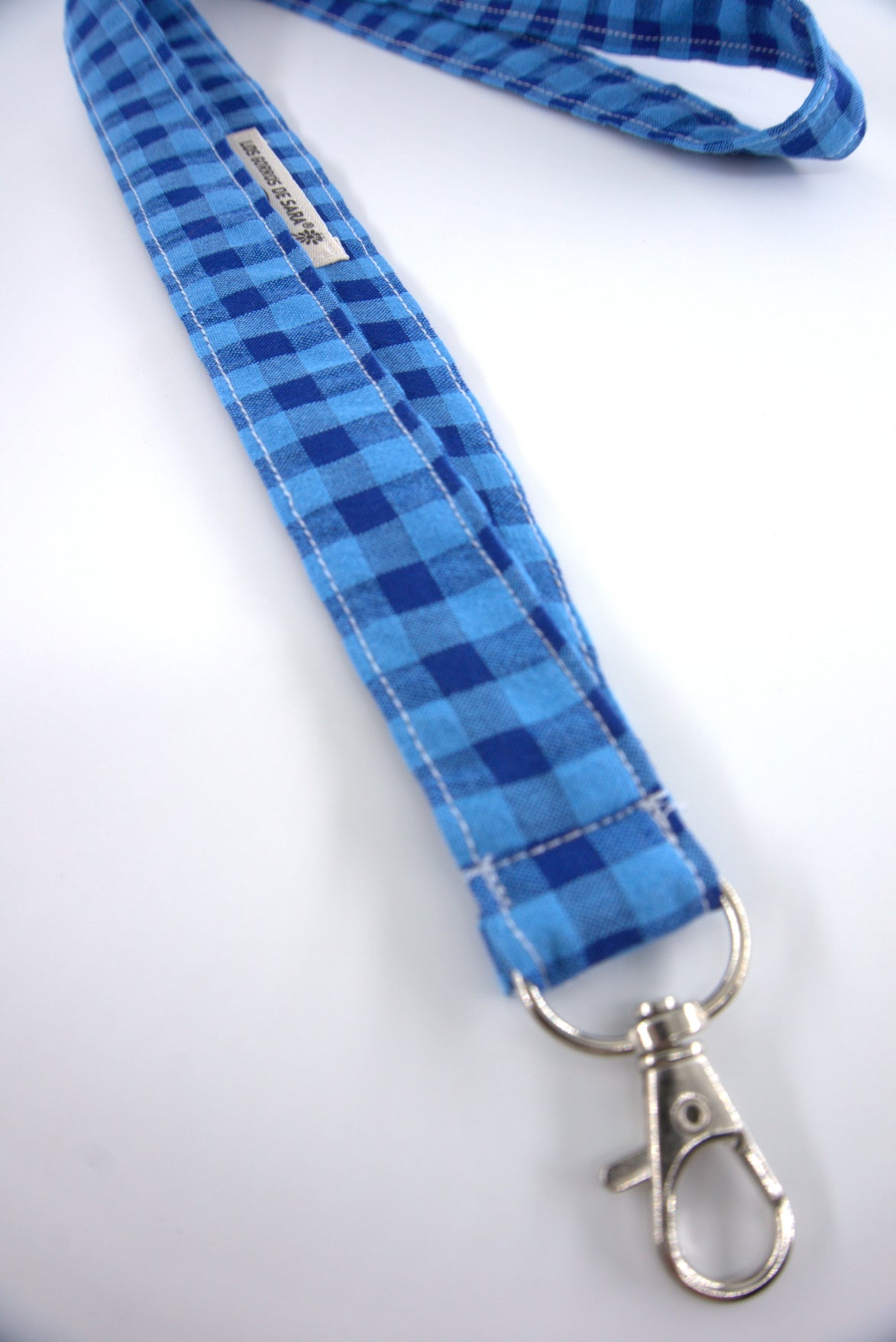 Lanyard -Vichy Azul royal