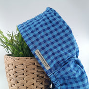 Gorro pelo largo ajustable - Vichy Azul Royal